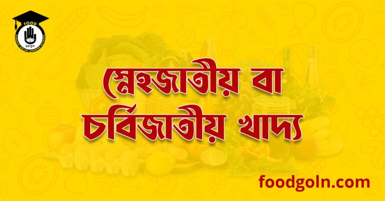 স্নেহজাতীয় বা চর্বিজাতীয় খাদ্য