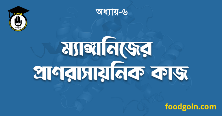 ম্যাঙ্গানিজের প্রাণরাসায়নিক কাজ