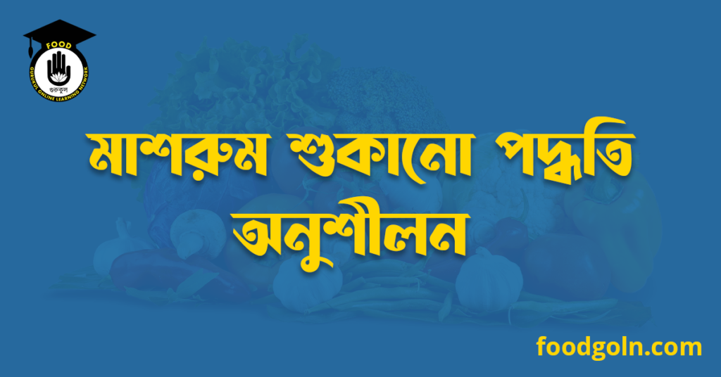 মাশরুম শুকানো পদ্ধতি অনুশীলন