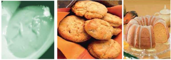 মিষ্টি আলুর সস, বিস্কুট ও কেক