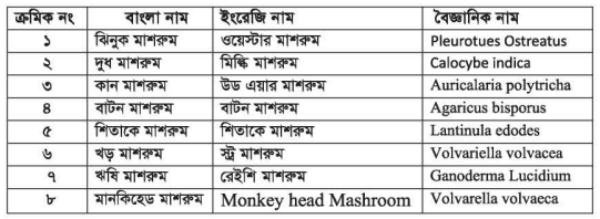 মাশরুমের পরিচিতি